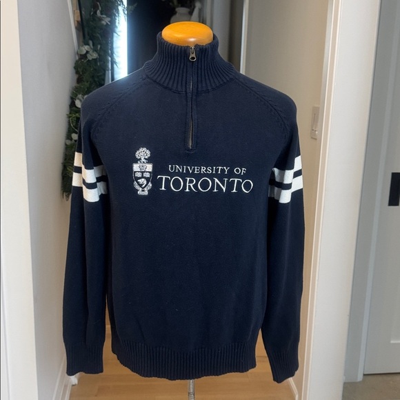 University of Toronto Other - University of Toronto UFT Navy Quarter-Zip Sweater by Bruzer Size L